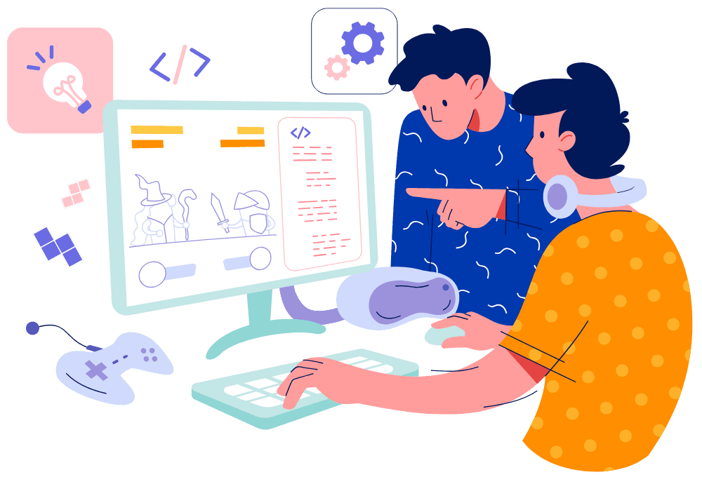 Quick Media Technologies Digital Presence Team Illustration